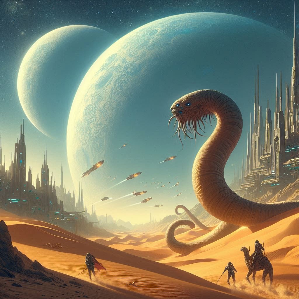 an artistic representation of dune universe