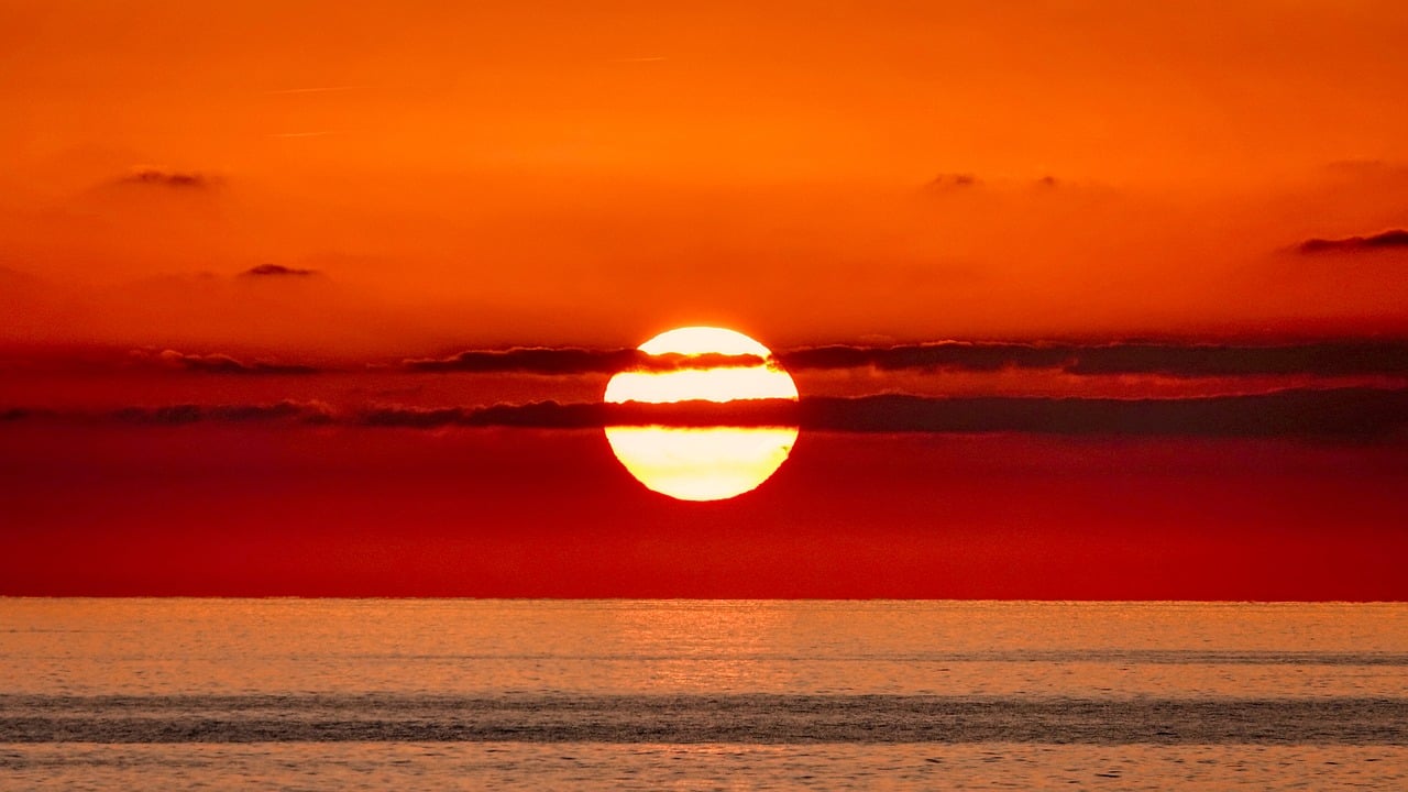 image of the sun set