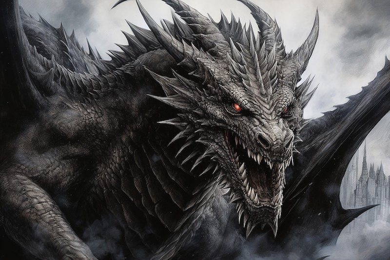 an image of balerion the black dread