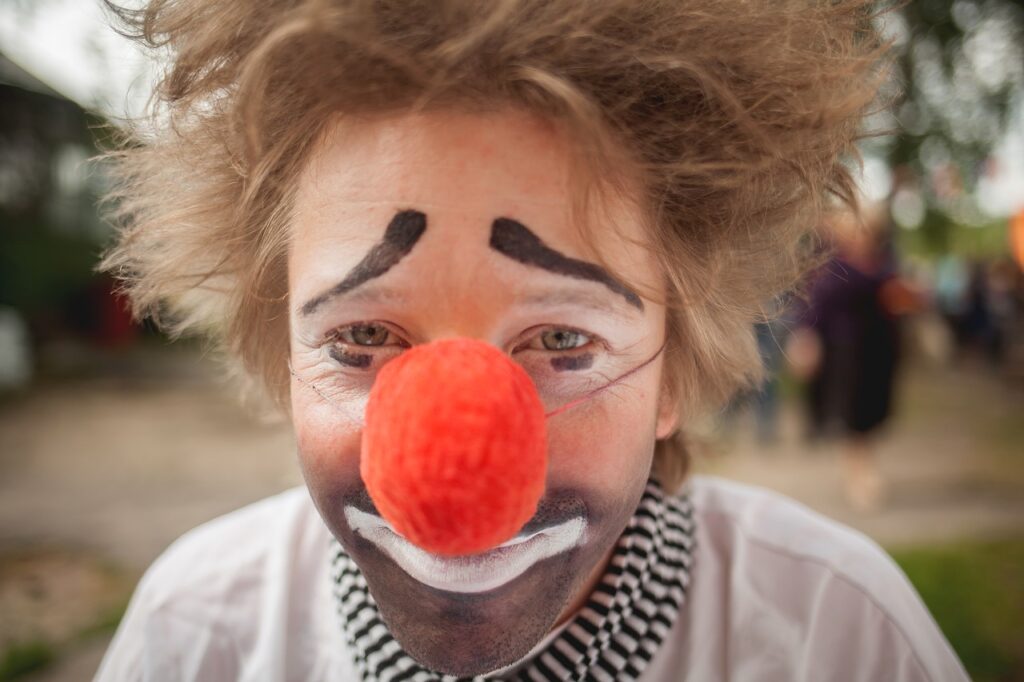 clown image representing Dennis Hawkins