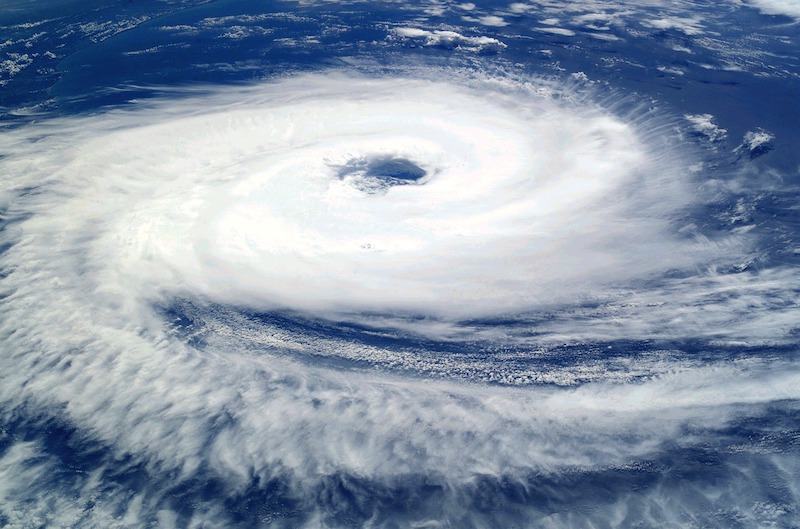 an image of a typhoon or hurricane