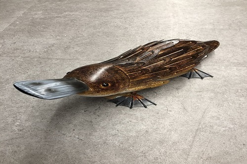 plastic representation of a duckbilled platypus