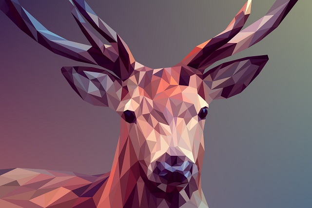 weird deer painting