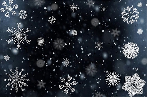 upclose image of snowflakes