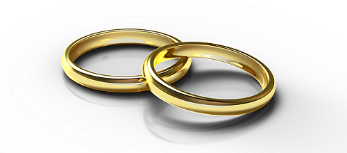 two wedding rings