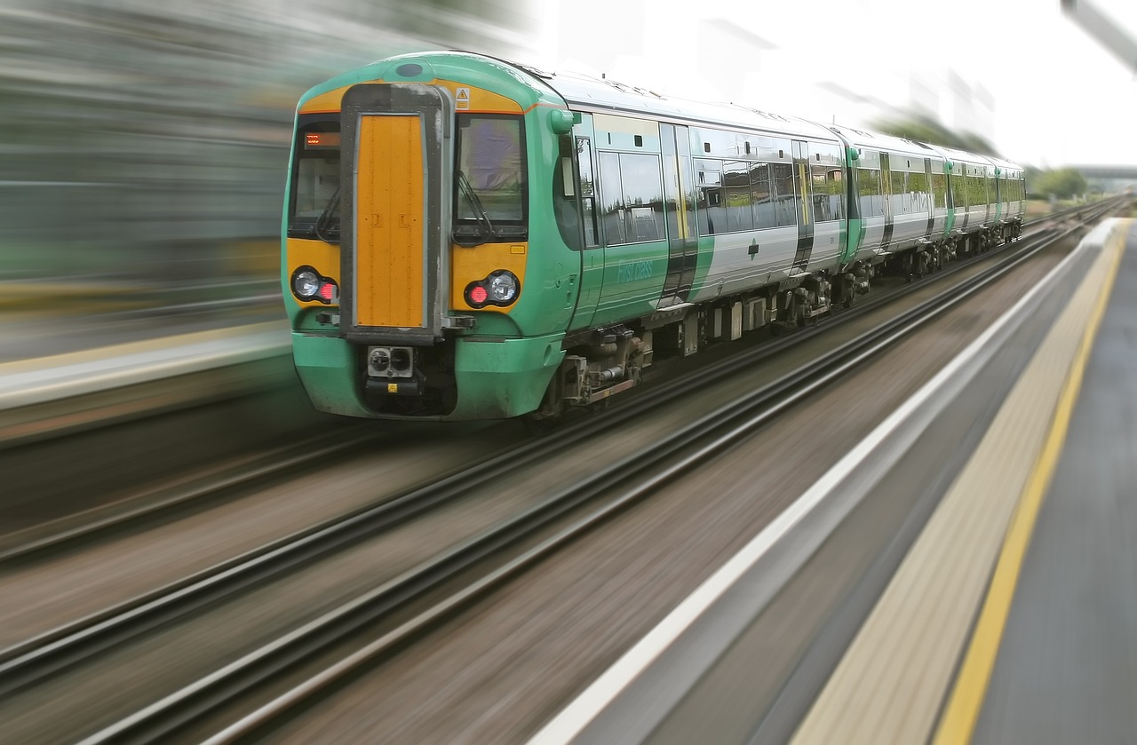 speeding train