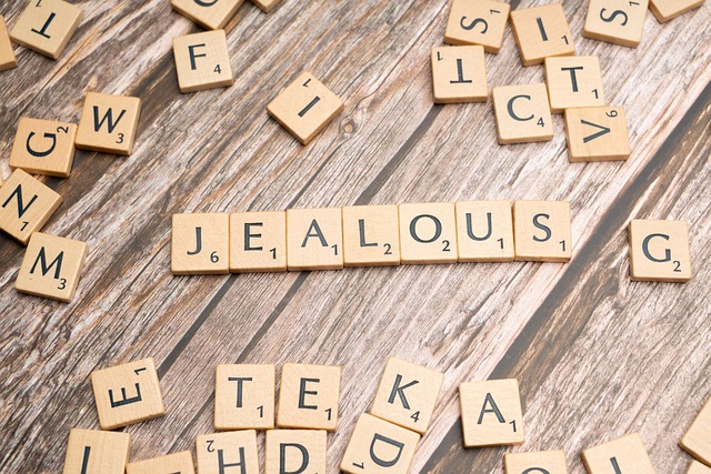 image of the letters jealous